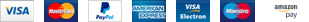 VISA | Mastercard | PayPal | American Express | Visa | Maestro | Amazon Pay